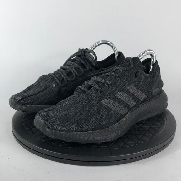 Adidas PureBoost Triple Black Athletic Running Shoes BB6288 Men’s Size 7.5 - Picture 1 of 12